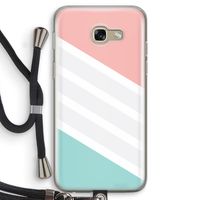 Strepen pastel: Samsung Galaxy A5 (2017) Transparant Hoesje met koord