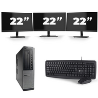 Dell Optiplex 7010 Desktop - Intel Core i7-3e Generatie - 16GB RAM - 512GB SSD - Windows 10 + 3x 22 inch Monitor