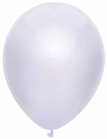 100 Metallic witte ballonnen 30cm