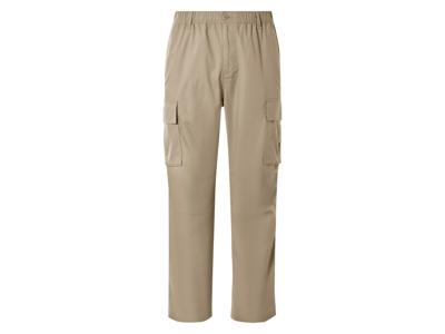 LIVERGY Heren cargobroek (Beige, XL)