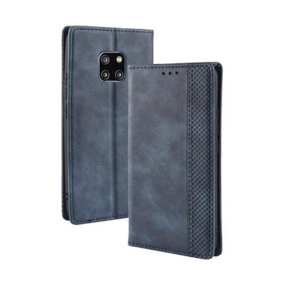 Magnetische Buckle retro textuur horizontale Flip lederen case voor Huawei mate 20 Pro met houder & kaartsleuven & portemonnee (blauw)