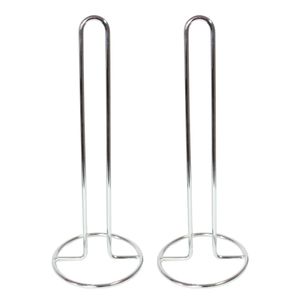 Set van 2x stuks keukenrolhouders chrome 33 x 13 cm