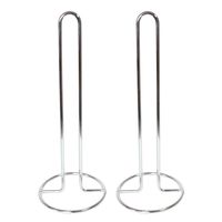 Set van 2x stuks keukenrolhouders chrome 33 x 13 cm