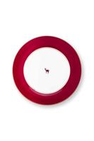 Pip Studio Bord Love Birds Donkerrood 26.5cm