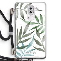 Tropical watercolor leaves: Honor 6X Transparant Hoesje met koord