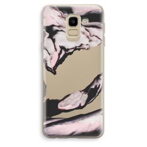 Roze stroom: Samsung Galaxy J6 (2018) Transparant Hoesje