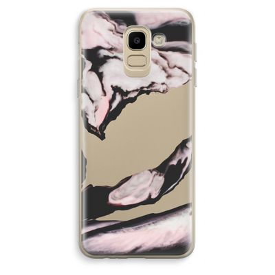Roze stroom: Samsung Galaxy J6 (2018) Transparant Hoesje