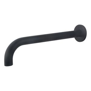 Wiesbaden Caral inbouw uitloop 30 cm messing zwart mat