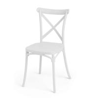 Stoel Gift Decor Wit Polypropyleen 44 x 82,5 x 46 cm Kruis