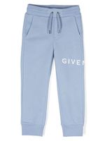 Givenchy Kids pantalon de jogging à logo imprimé - Bleu