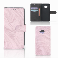 HTC U11 Life Bookcase Marble Pink - Origineel Cadeau Vriendin - thumbnail