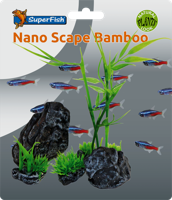 Superfish Nano Scape Bamboo: 5-Delige Decoratieset voor Aziatische Nano Aquaria