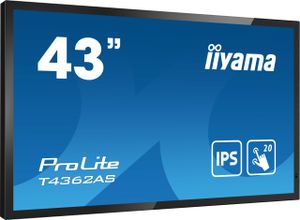 iiyama T4362AS-B1 beeldkrant Interactief flatscreen 108 cm (42.5") IPS 500 cd/m² 4K Ultra HD Zwart Touchscreen Type processor Android 8.0 24/7