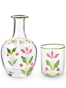 Cabana set carafe-verre en verre Murano - Blanc