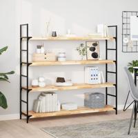 Wandschap zwevend 140x30x4 cm onbehandeld massief acaciahout Wandschap zwevend 140x30x4 cm onbehandeld massief acaciahout