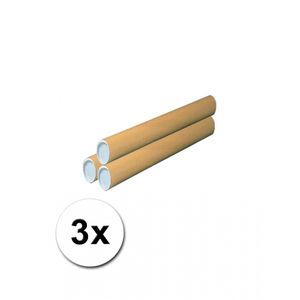 3 knutsel kokers van karton 43x6 cm   -