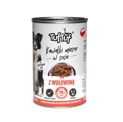 TUF TUF Chunks in gravy with beef - natvoer voor honden - 415g
