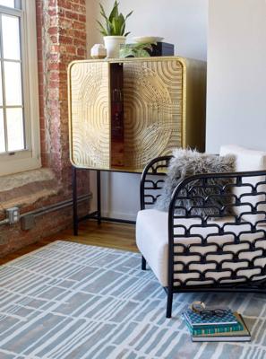 Florence Broadhurst - Tortoiseshell Stripe 39808 - 200x280 cm Vloerkleed