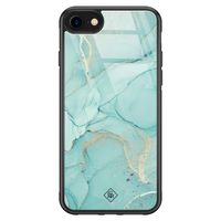 iPhone 8/7 glazen hardcase - Touch of mint