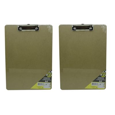 Benson Klembord - 2x stuks - A4 - hout - clipboard met papierklem - 23 cm