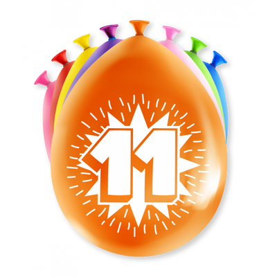 Party Ballonnen 11 Jaar (8st)