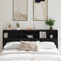 Hoofdeinde kas Zwart eiken 200 x 19 x 103.5 cm Geengineerd hout