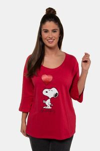 Ulla Popken Shirt, classic, Snoopy, 3/4 volantmouwen - Grote Maten Ulla Popken Shirt, classic, Snoopy, 3/4 volantmouwen - Grote Maten
