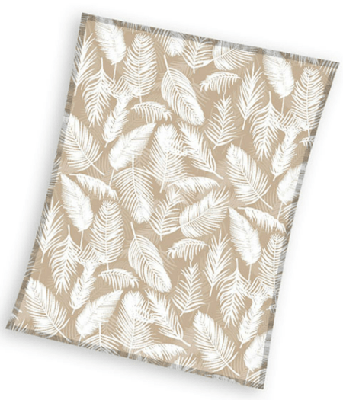 Sweet Home fleece plaid veren wit 150x200cm