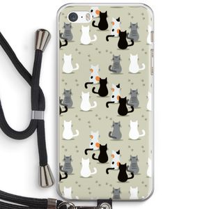 Katten: iPhone 5 / 5S / SE Transparant Hoesje met koord