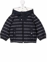 Moncler Enfant veste matelassée à logo imprimé - Bleu - thumbnail