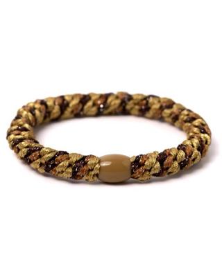 Banditz Haarelastiekje en Armband Brown Yellow Mustard Mix