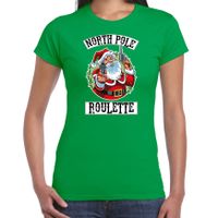 Fout Kerstshirt / outfit Northpole roulette groen voor dames - thumbnail