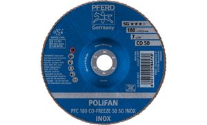 PFERD 67718050 PFC 180 CO-FREEZE 50 SG INOX Lamellenschijf Diameter 180 mm Boordiameter 22.23 mm Legering op nikkelbasis, Superlegeringen op nikkel- of