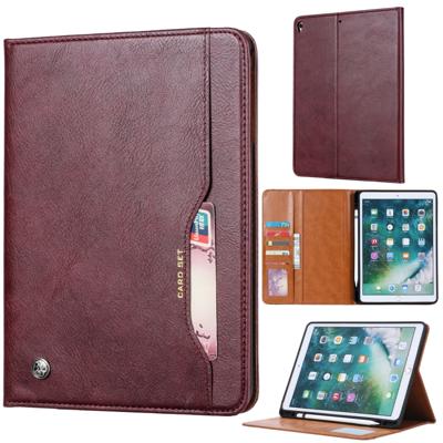 Knead huidtextuur horizontaal Flip lederen case voor iPad Air 2019 10 5 inch met foto frame & houder & kaartsleuven & portemonnee & pen sleuf (wijn r