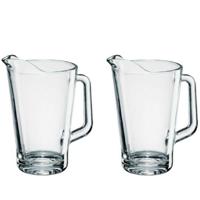 Bormioli Rocco water karaf - 2x - glas - 1,8 Liter - Conic - Sapkan - waterkan - schenkkan - Pitcher