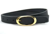 Take It Fashion Leren Riem 2.5 cm Oval Zwart