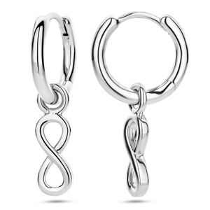 Klapoorringen Infinity zilver 4,0 x 21 mm