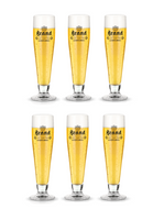 Brand Bierglazen Pils op Voet - 250 ml - 6 stuks