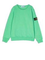 Stone Island Junior pull en maille à patch logo - Vert