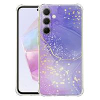 Samsung Galaxy A56 Hoesje - Watercolor Paars TPU Antishock Samsung Galaxy A56 Hoesje - Watercolor Paars TPU Antishock