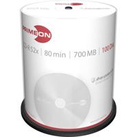 Primeon 2761103 CD-R 80 disc 700 MB 100 stuk(s) Spindel Mat zilver oppervlak