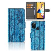 Samsung Galaxy M21 | M30s | Book Style Case | Wood Blue
