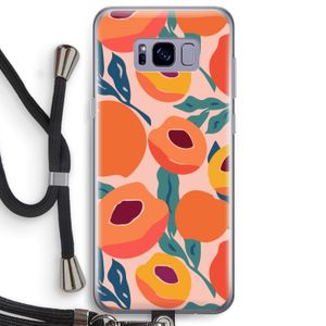 Perzik: Samsung Galaxy S8 Plus Transparant Hoesje met koord