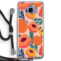 Perzik: Samsung Galaxy S8 Plus Transparant Hoesje met koord