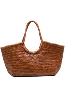 DRAGON DIFFUSION sac cabas Nantucket en cuir tressé - Marron