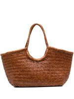 DRAGON DIFFUSION sac cabas Nantucket en cuir tressé - Marron