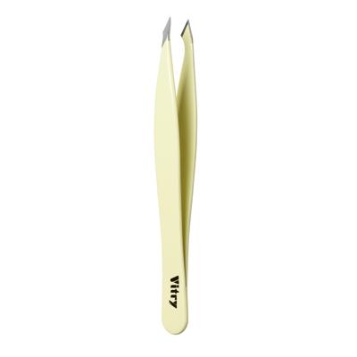 Vitry Face Care Coloured Tweezers ''Yatagan'' Pincet Ref.1029YC Yellow 1Stuks Vitry Face Care Coloured Tweezers ''Yatagan'' Pincet Ref.1029YC Yellow 1Stuks