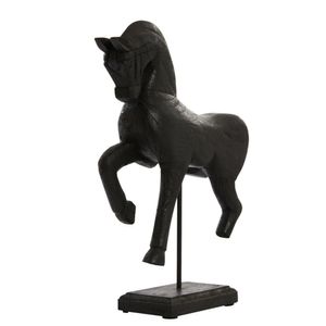 Ornament Horse hout zwart