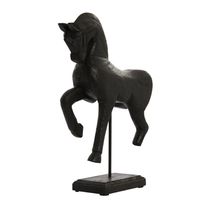 Ornament Horse hout zwart - thumbnail