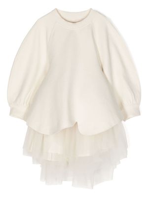 jnby by JNBY robe-pull à empiècement en tulle - Tons neutres